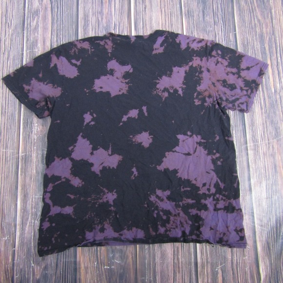 Chemistry Shirt Mens XL Black Purple Tie Dye Skeleton Butterfly Graphic Tee - Picture 3 of 5